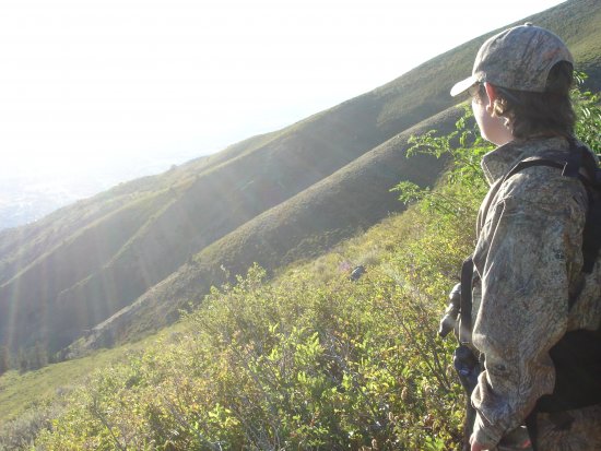Dallen at sunset while bow hunting for mule deer in 2007