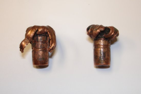 80g Tipped Triple Shock and 85g Triple Shock fired from 243 WSSM and recovered from cow elk.