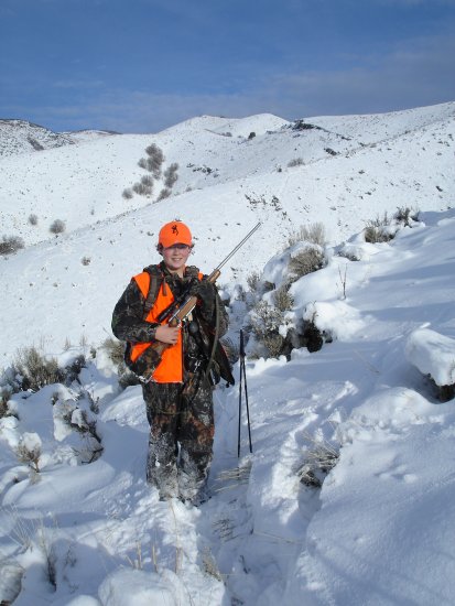 Dallen and 243 WSSM A-Bolt right after the shot