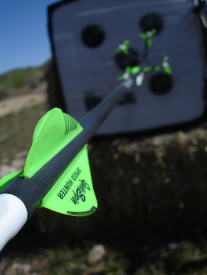 50 yard Robin Hood Shot with Series 22 Shafts and NAP QuikSpin Speed Hunter Vanes