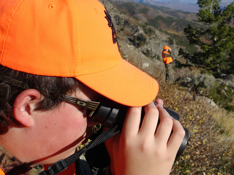 Dallen and Ryan glassing for elk and mule deer