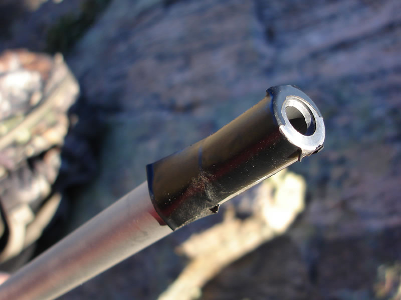 Shot through electrical tape on the end of my X-Bolt 270 WSM rifle barrel