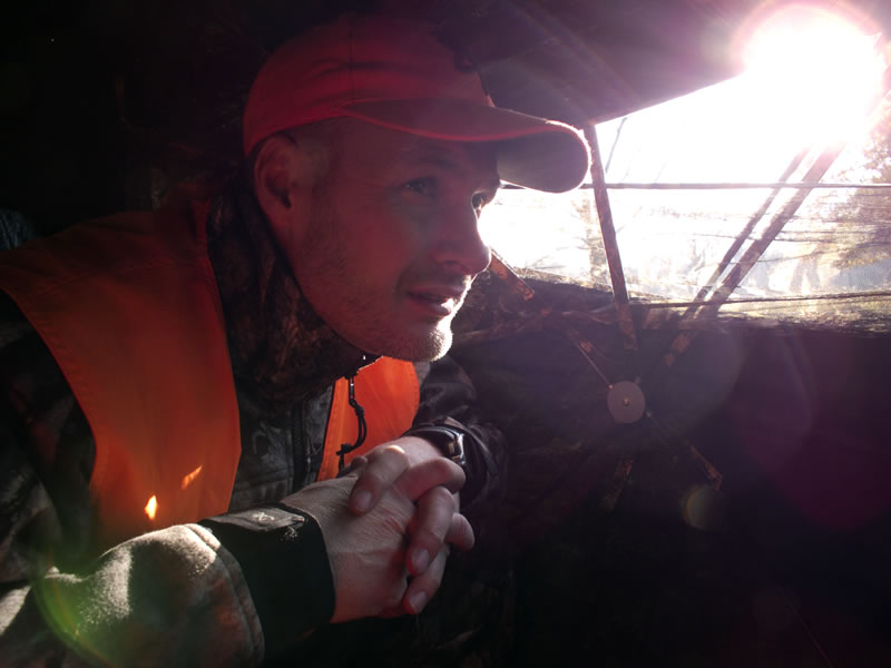 Me Inside the Double Bull Ground Blind on Opening Morning