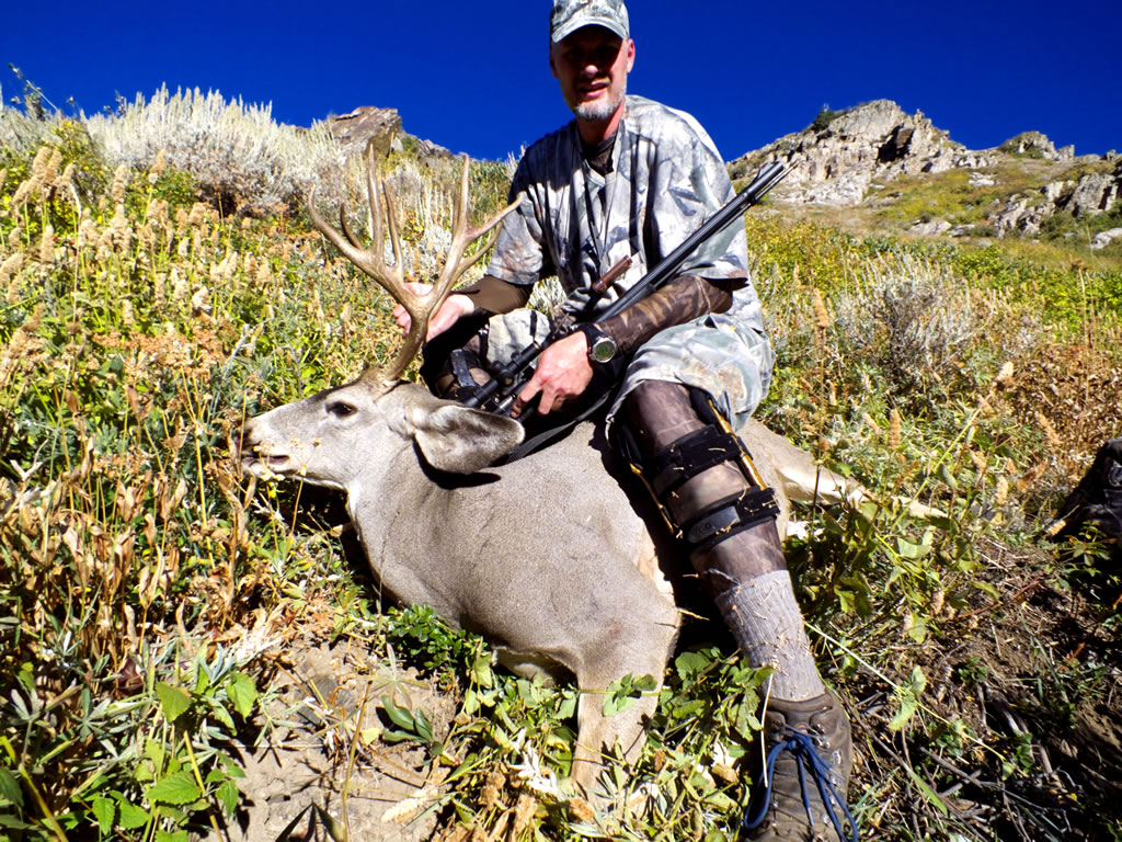 My 2011 mule deer buck taken with a CVA Firebolt muzzleloader and a Nikon Buckmaster 1x20 scope.
