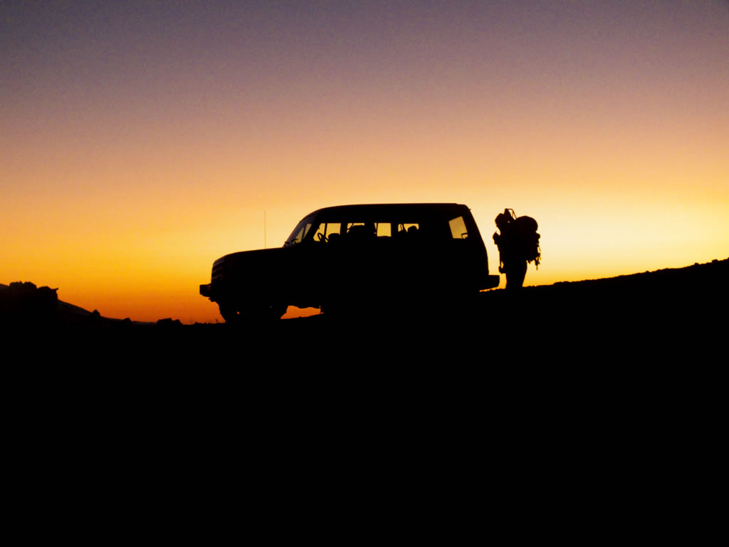 My Montero at sunrise mule deer hunting