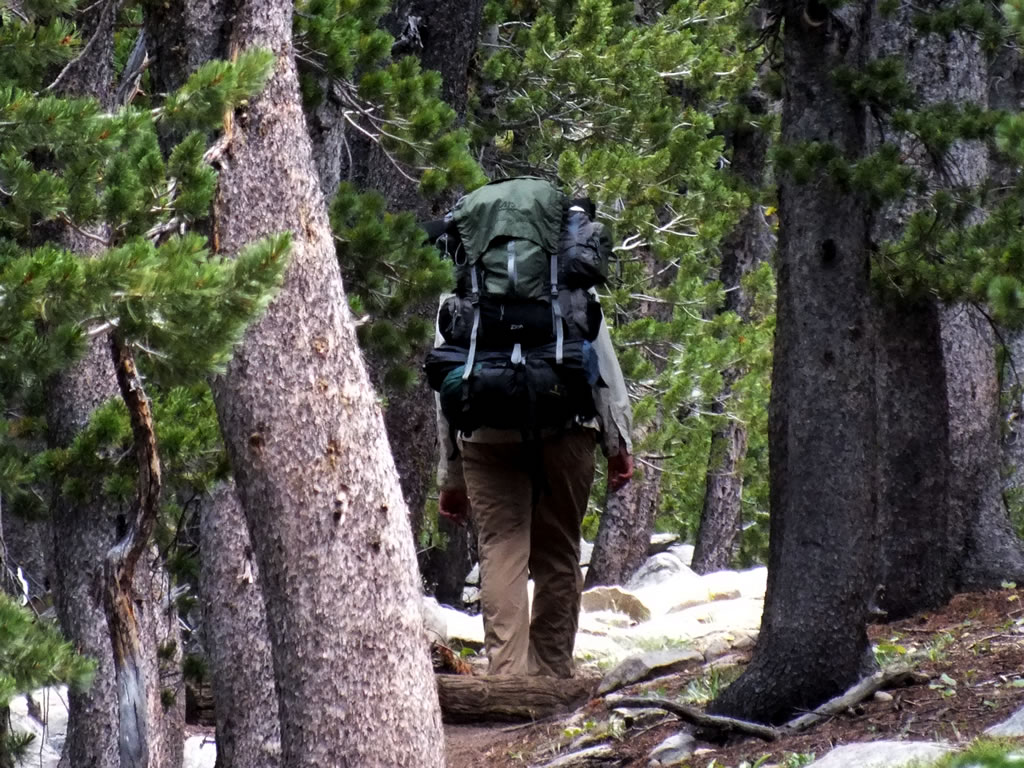 Dallen hiking with a Alps Mountaineering Zion backpack