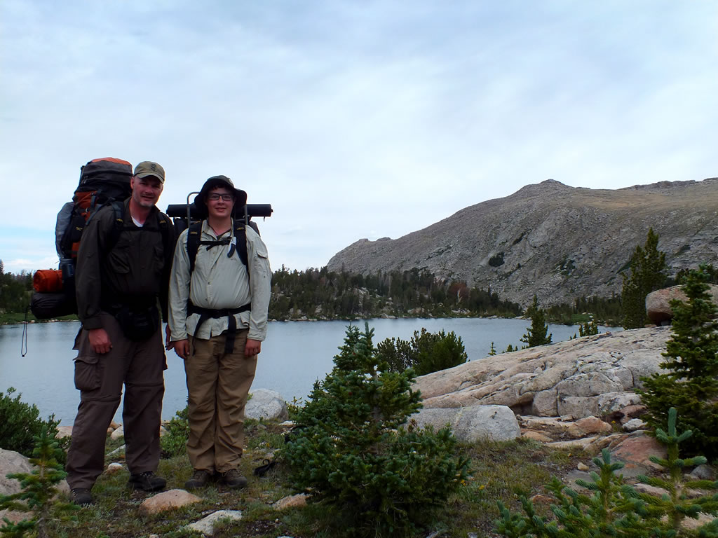 Dallen and I getting ready to hike out of the Stough Creek Basin.