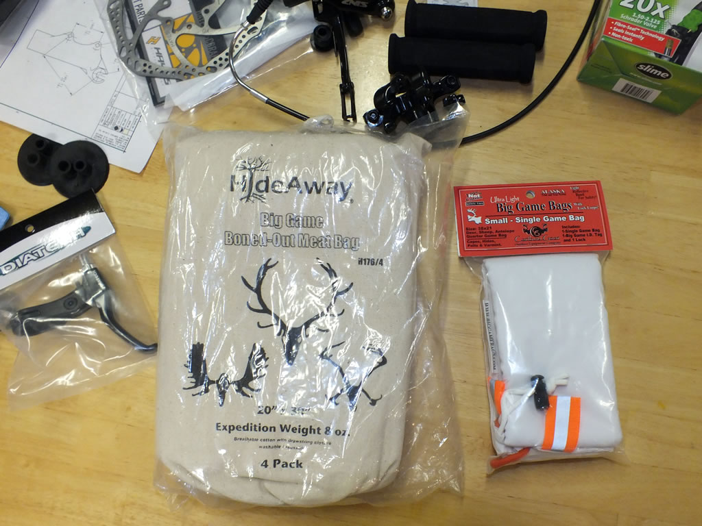 Big Game Meat Bags in Sled