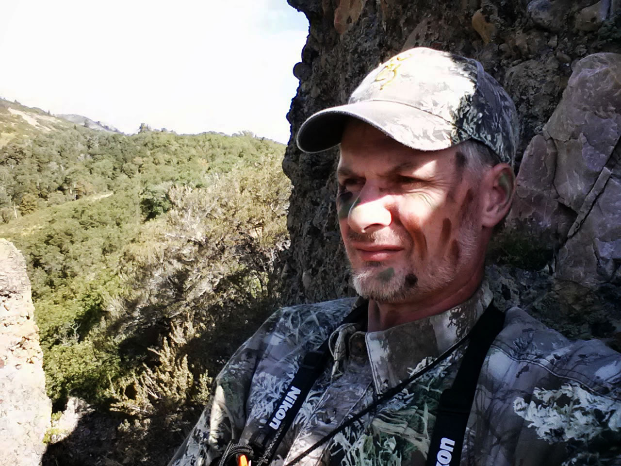 Resting in some cliffs while archery elk hunting