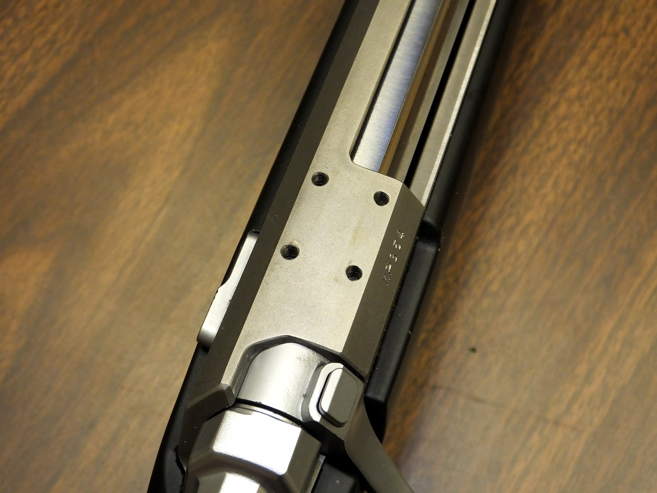 X-Bolt reciever drilled and tapped for scope mounts