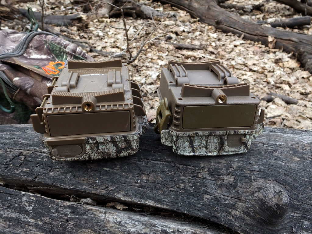 Browning Recon Force XR with Strike Force trail camera back and bottom side