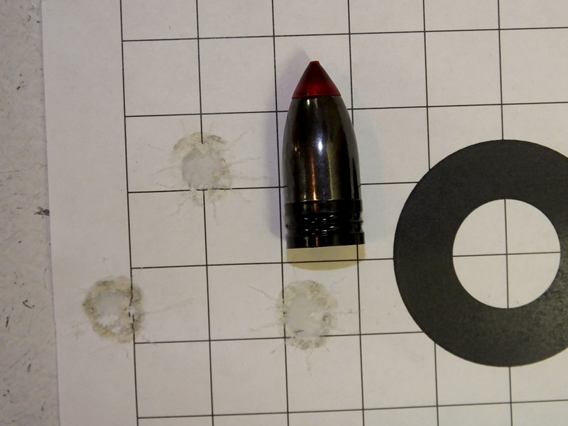 300 Gr Powerbelt Aerolite 3 shot group