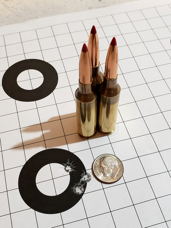 3 Shot 6mm Creedmoor group, 103 ELD-X
