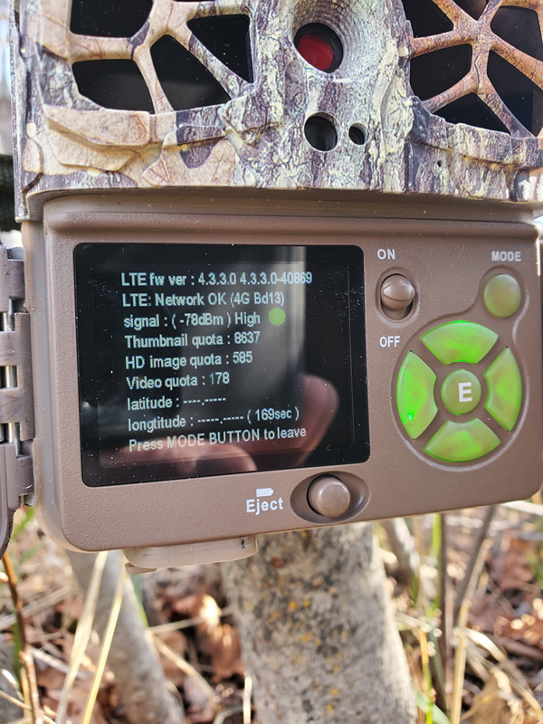 Browning Defender Wireless Cellular Trail Camera Verizon Signal Strength
