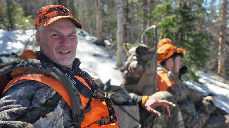 Selfie elk hunting in the Uinta mountains.