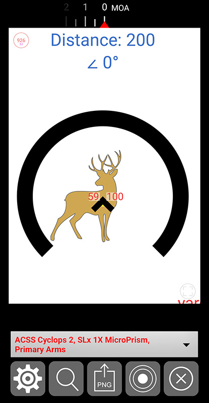 Primary Arms 1x microprism scope hold over for 200 yards with CVA Paramount muzzleloader